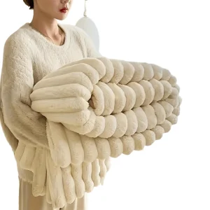 Couverture confort en peluche à double épaisseur