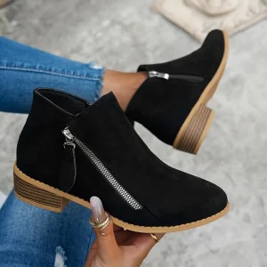 Liora™ Bottines en Daim Élégantes