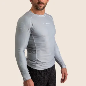 Men’s Long‑Sleeved Technical Rashguard - Silver