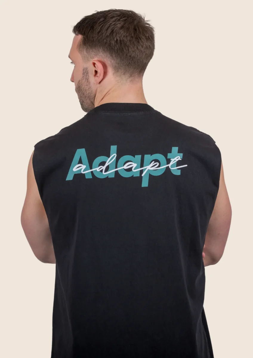 NEW Heavyweight Sleeveless Tank - Faded Black – Image 3