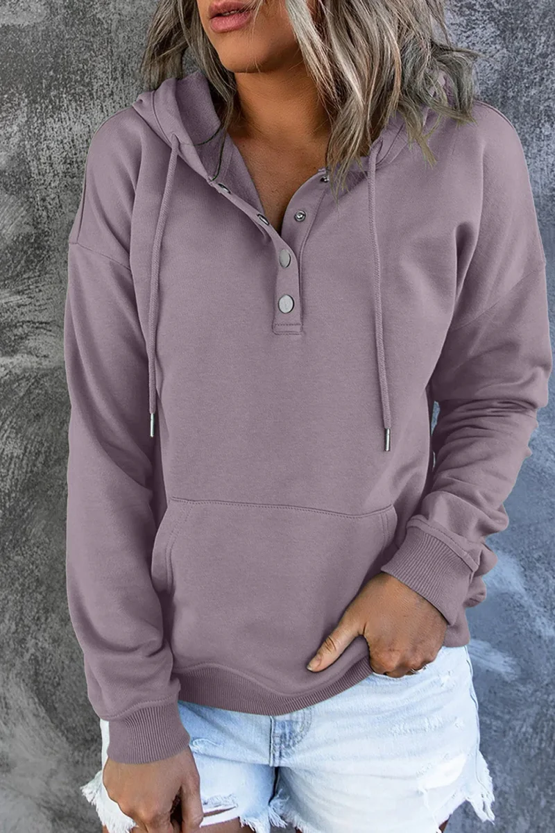 Sweat à capuche basique pour femme, coupe confortable et design sobre – Image 5