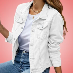 Isabela | Veste en jean à col classique pour l'automne