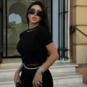 Ayla™ – Ensemble Court Pull & Jupe Plissée