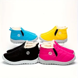 Bottines chaudes en laine polaire, antidérapantes et en peluche - Laice