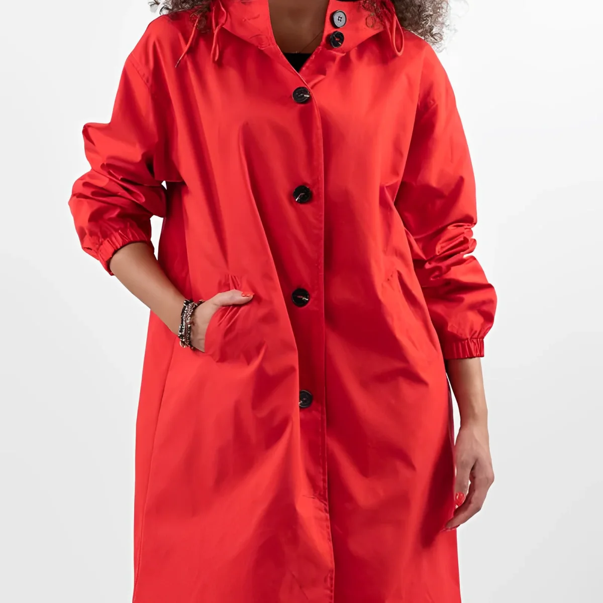 Imperméable classique à capuche pour femmes - Édition automne – Image 4
