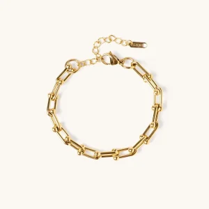 Isla | Bracelet en chaîne plaquée or imperméable - Ajustable