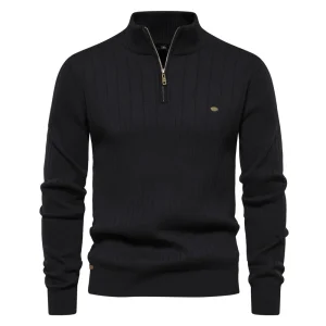 Nouveau pull zippé automnal pour hommes - Aiopeson