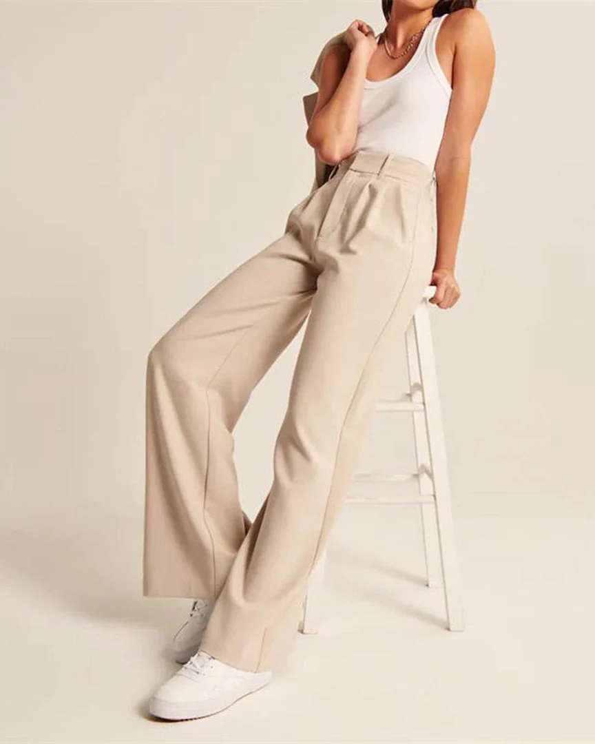 Celin | Pantalon d'été à taille haute pour femmes, jambes larges et confortables – Image 4