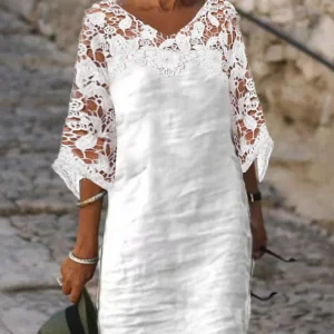 FrenchLena - Robe d'automne moderne et élégante pour femmes