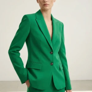 Blazer tailleur ajusté vert émeraude – pièce de costume