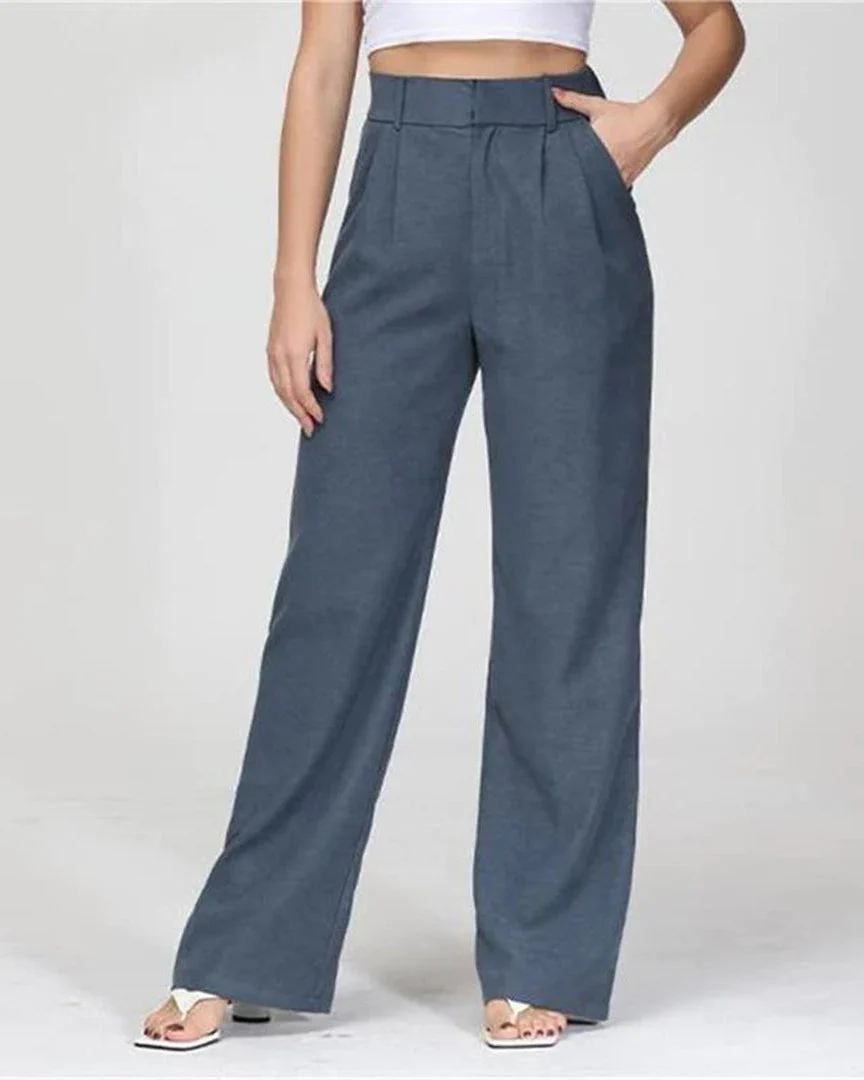 Celin | Pantalon d'été à taille haute pour femmes, jambes larges et confortables – Image 2