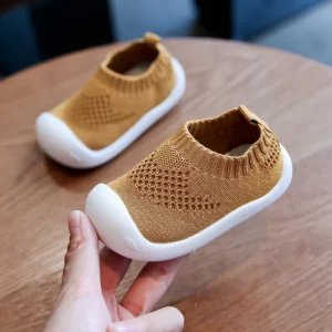 Chaussures à enfiler pour bébé et enfant | semelle souple respirante et antidérapante