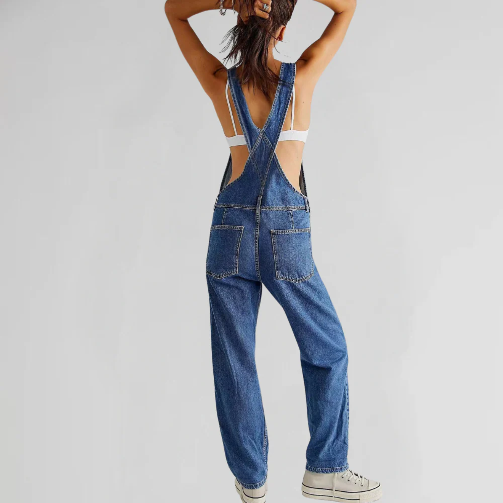 Valeria - Combinaison d'été en denim tendance pour femmes – Image 6