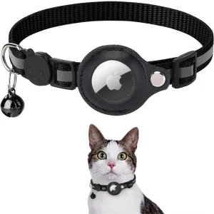 Collier GPS CAT avec fermeture à déclenchement rapide et design réfléchissant pour une meilleure visibilité nocturne