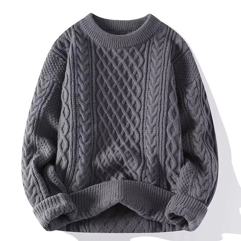 Pull en laine à mailles torsadées pour hommes – Image 5