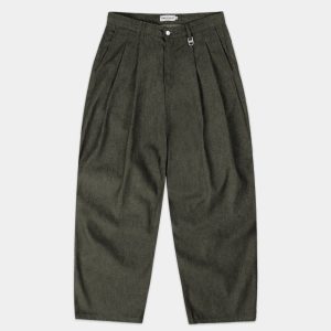 Jean PLEATED ONIGIRI - BRUT VERT