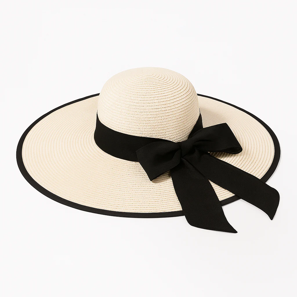 Chapeau de Plage Femme en Paille avec Large Bord – Image 3