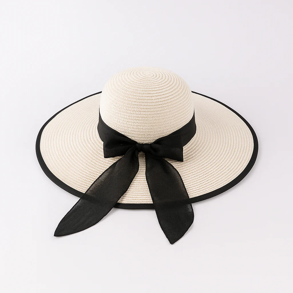 Chapeau de Plage Femme en Paille avec Large Bord – Image 5