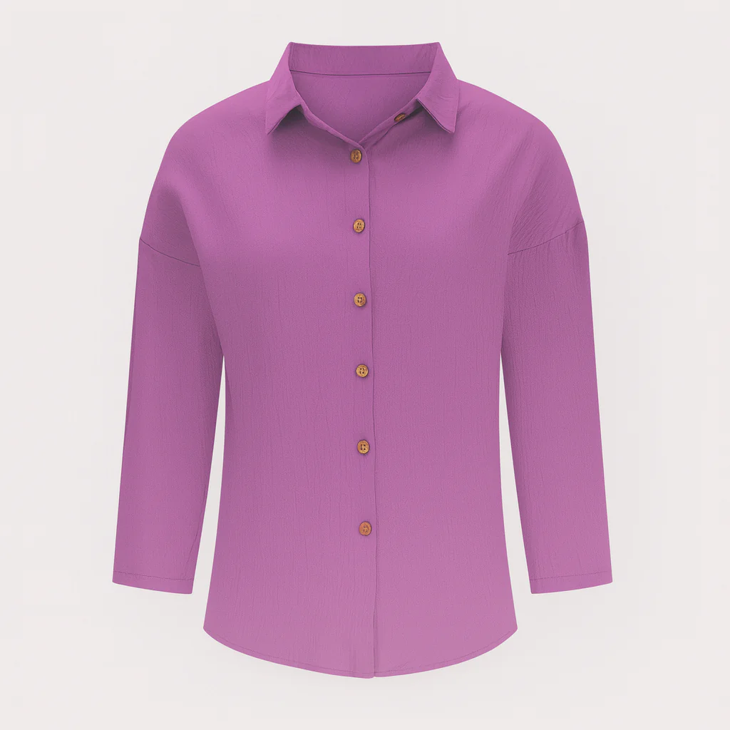 Chemise légère pour dames avec fermeture à boutons, idéale pour l'automne – Image 8