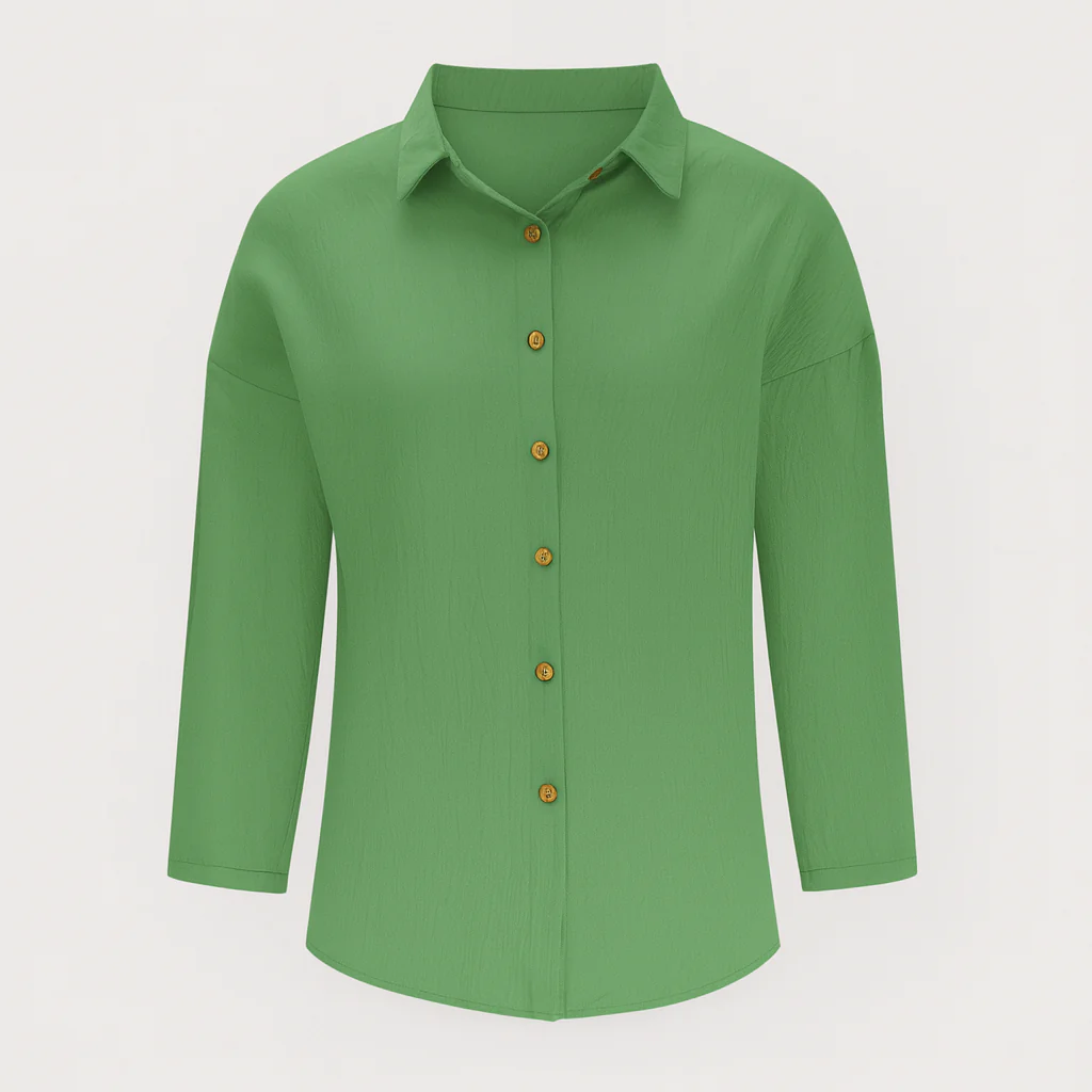 Chemise légère pour dames avec fermeture à boutons, idéale pour l'automne – Image 7