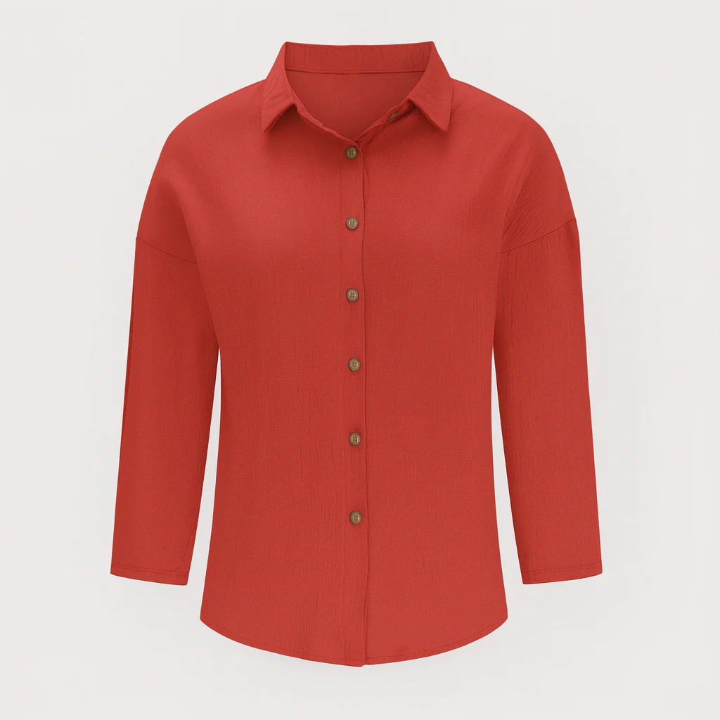 Chemise légère pour dames avec fermeture à boutons, idéale pour l'automne – Image 9
