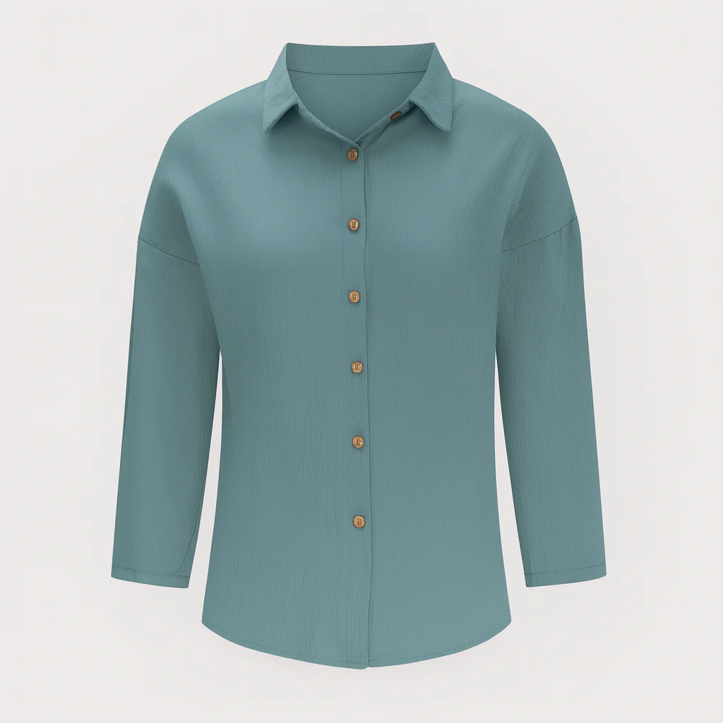 Chemise légère pour dames avec fermeture à boutons, idéale pour l'automne – Image 6