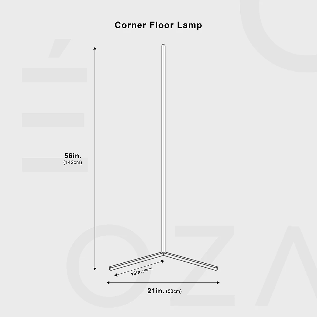 Lampe d'angle LED mince - Luminosité réglable pour le salon ou la chambre à coucher – Image 8
