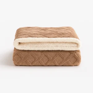 Couverture d'hiver chaude pour les nuits froides - Épaisse, moelleuse & élégante pour la chambre à coucher & le canapé