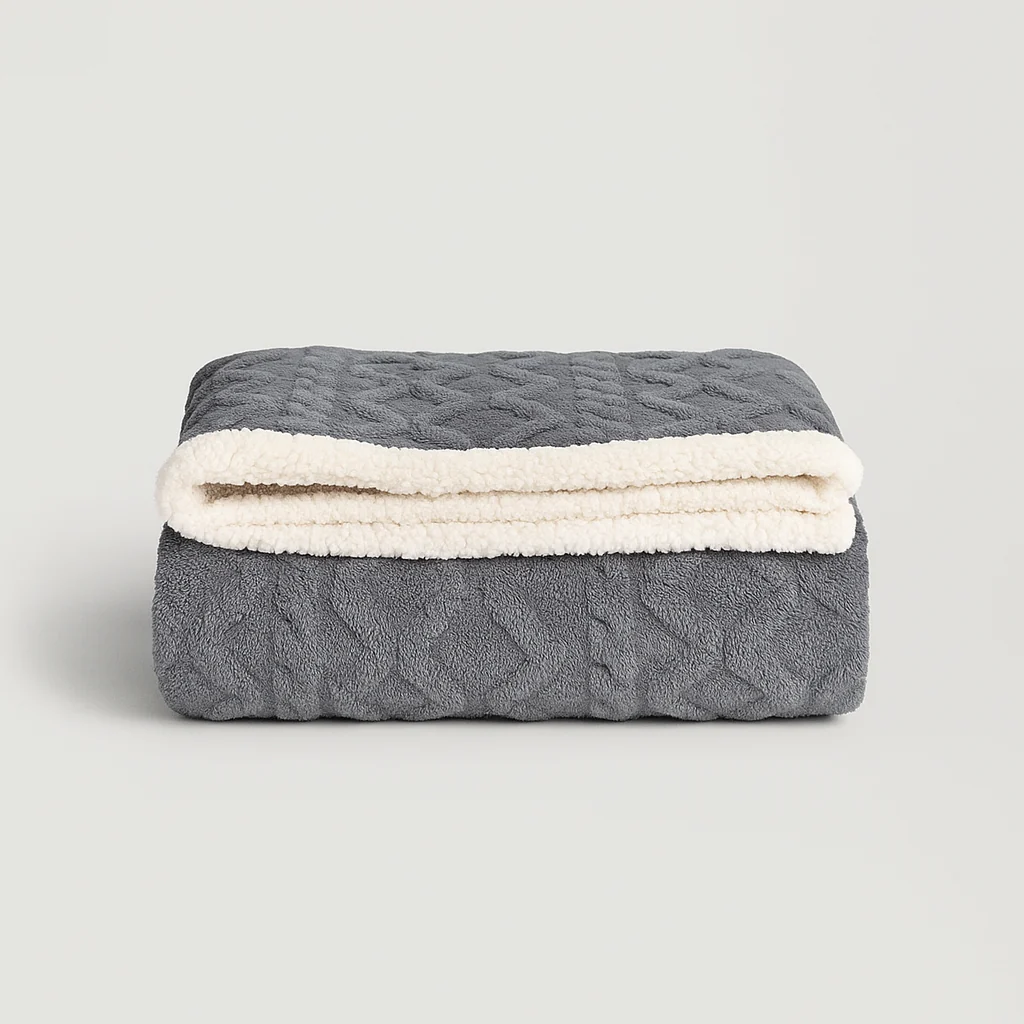 Couverture d'hiver chaude pour les nuits froides - Épaisse, moelleuse & élégante pour la chambre à coucher & le canapé – Image 6
