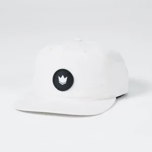 Crown Patch 5-Panel Strapback Hat - Natural