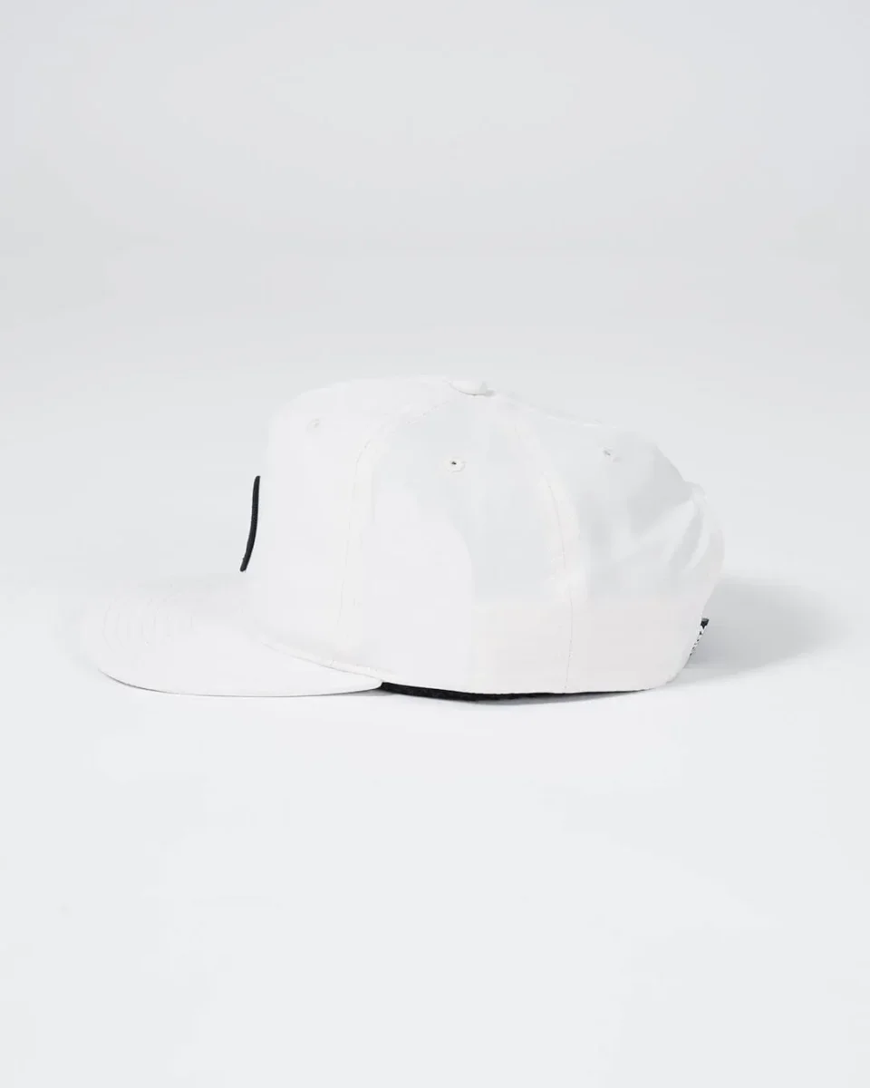 Crown Patch 5-Panel Strapback Hat - Natural – Image 4