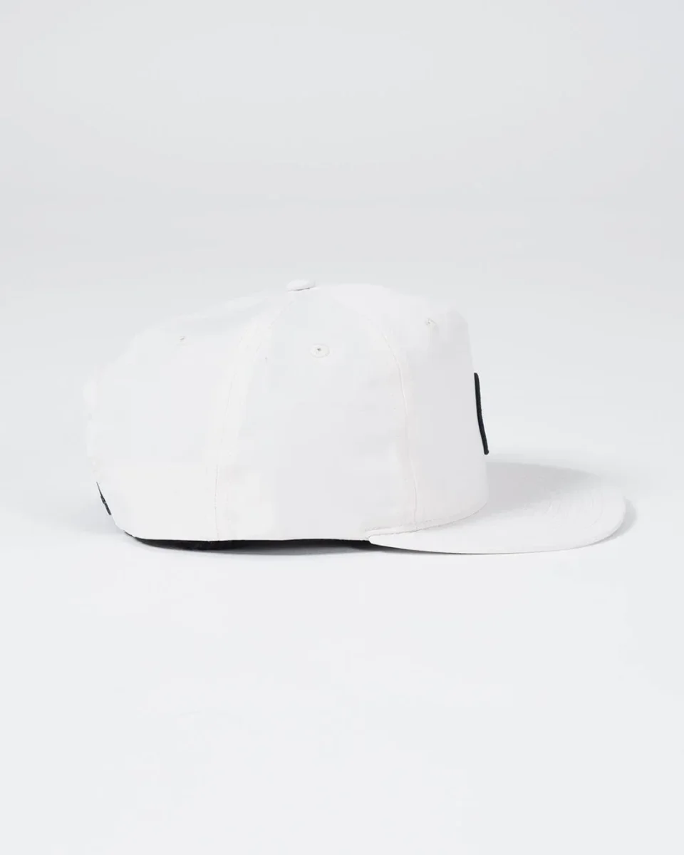 Crown Patch 5-Panel Strapback Hat - Natural – Image 6
