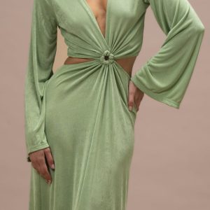 Robe Thanaïs maille verte