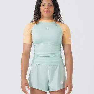 Rashguard Kingz Terra Women´s Short Sleeve-Green Edition
