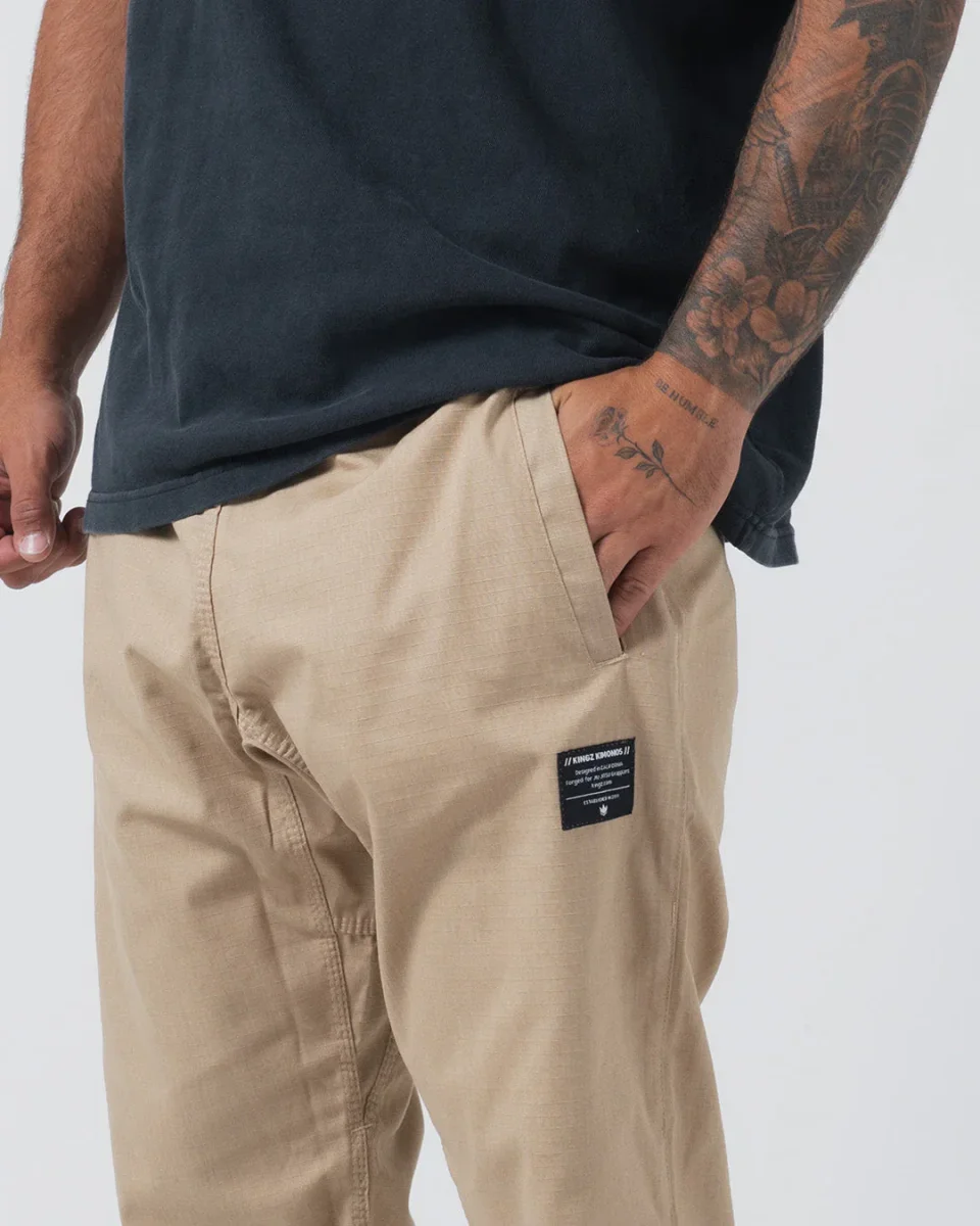 Kingz Casual Rip Stop Gi Pant- Khaki – Image 6