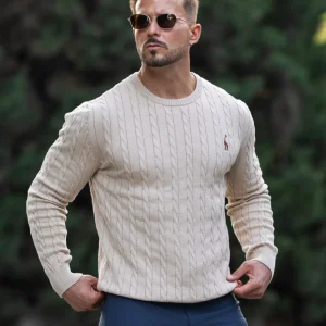 Pull en coton tricoté pour hommes - Édition Automne