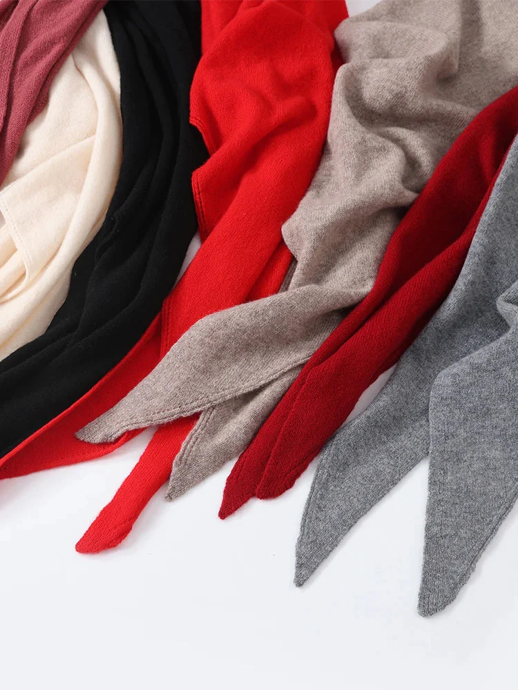 Elégante écharpe triangulaire 100% laine - Chaude et élégante pour l'automne et l'hiver – Image 7