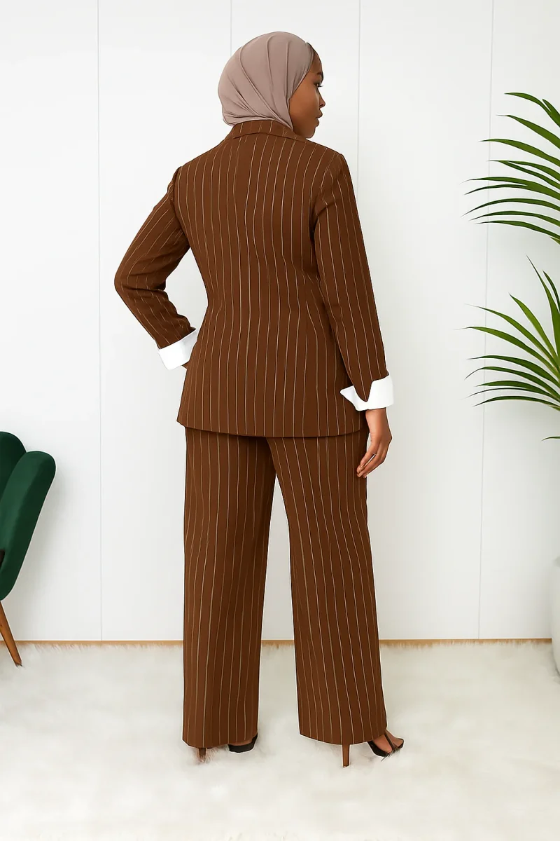 Tailleur femme rayé – Ensemble pantalon & veste élégant – Image 5