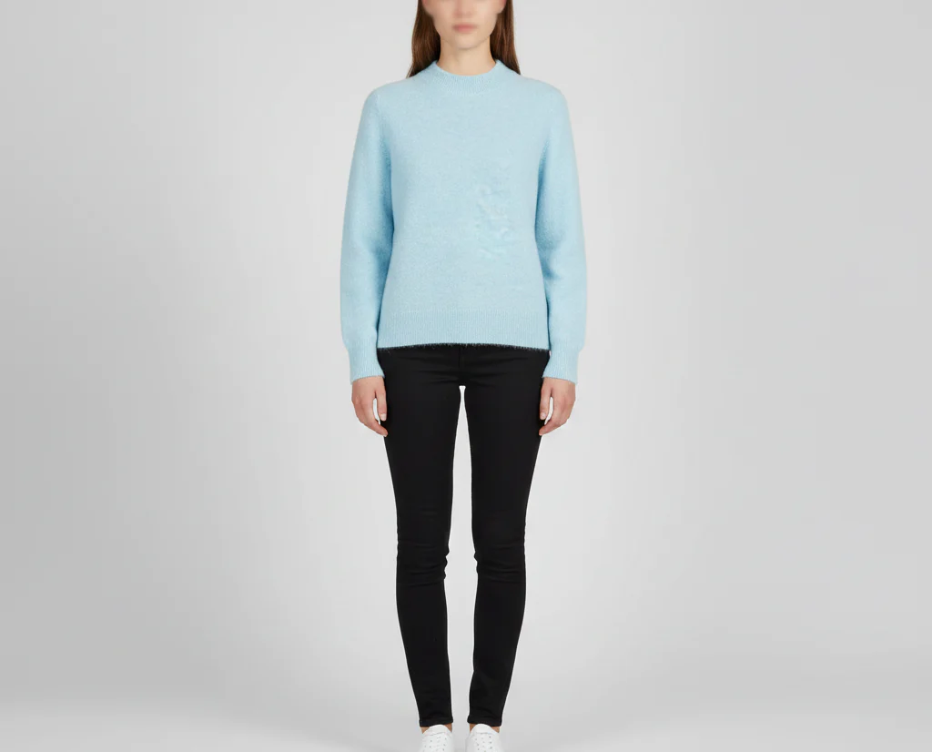 Pull femme en cachemire doux à col rond – Image 8