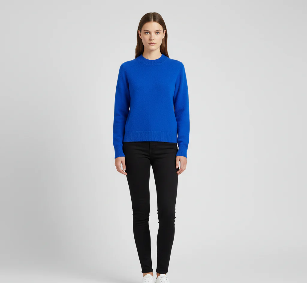 Pull femme en cachemire doux à col rond – Image 9