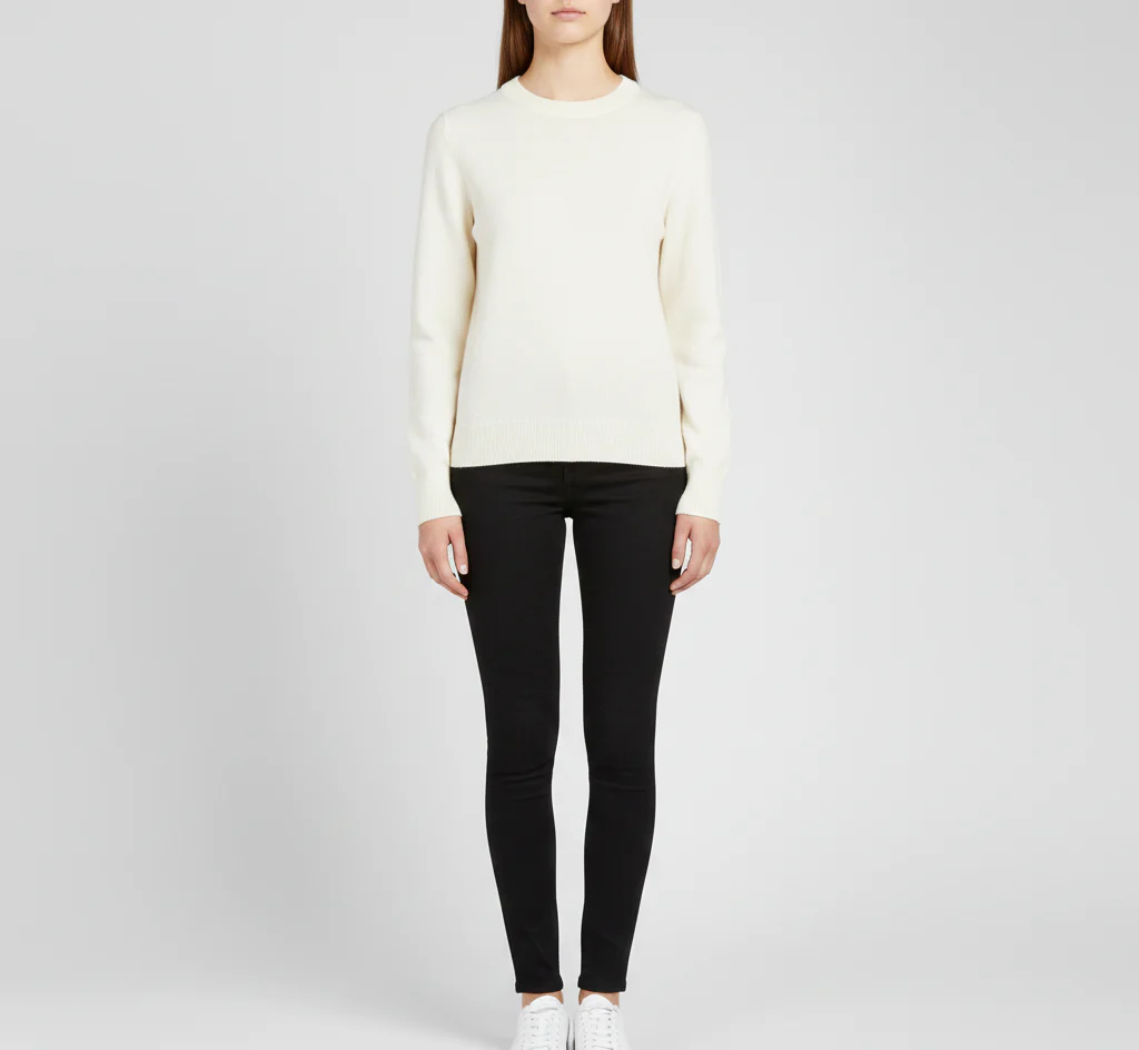 Pull femme en cachemire doux à col rond