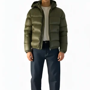 Doudoune pour homme avec capuche, rembourrage léger