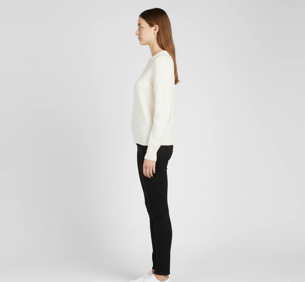 Pull femme en cachemire doux à col rond – Image 3