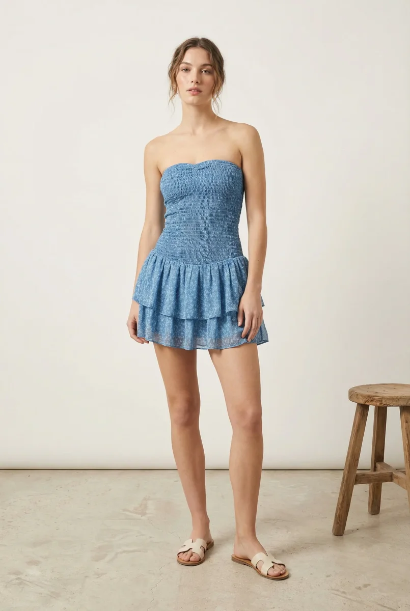 Robe Courte Étoiles ave Épaules Dénudées – Image 5