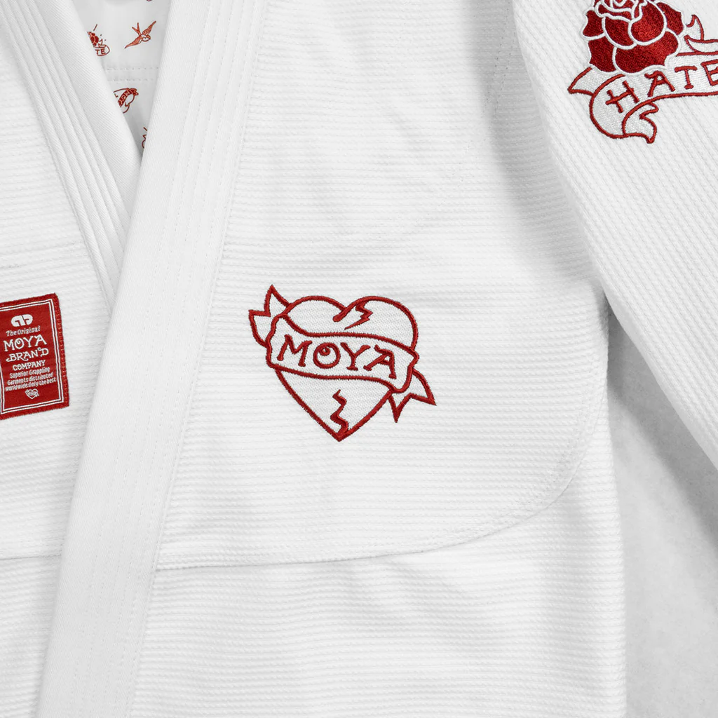 Kimono BJJ ( Gi) Moya Brand Love X Hate- Blanco – Image 5