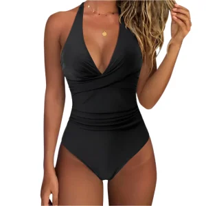 Maillot de bain push up taille haute effet ventre plat shaping été tendance