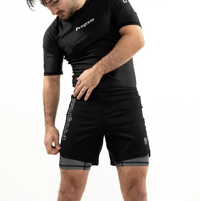 Progress- Hybrid Grappling Shorts- Negro – Image 3