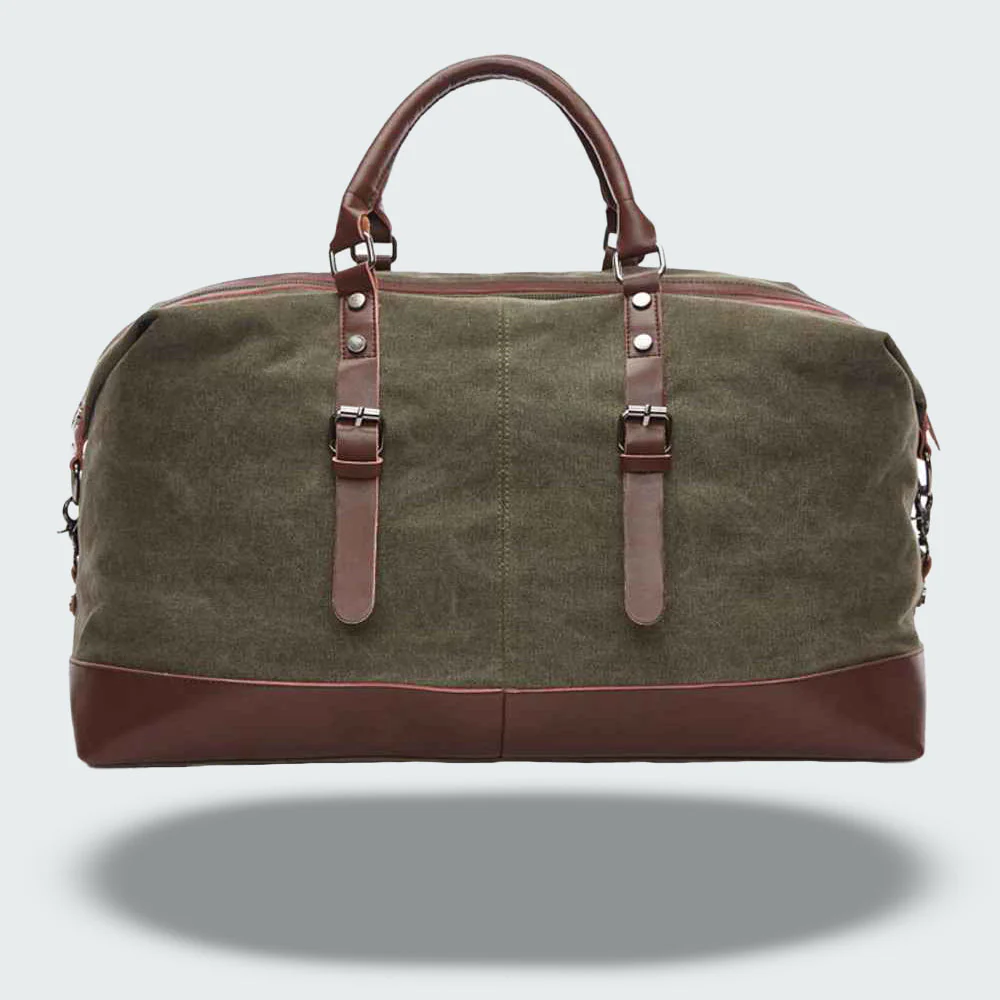 Sac de voyage vintage en toile cirée | Sac de week-end classique – Image 4