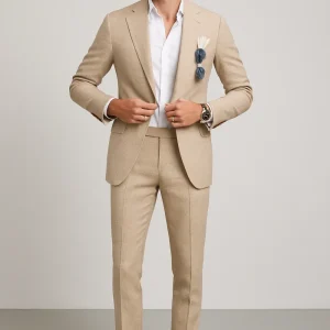 Costume 2 pièces pour homme - Coupe simple - Costume printemps/été - Costume de mariage