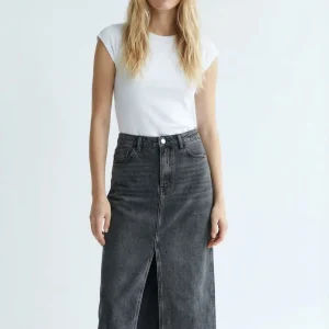 Jupe longue en jean avec fente